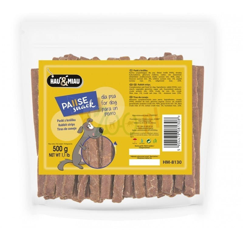 Hau&amp;Miau triušienos juostelės 500g