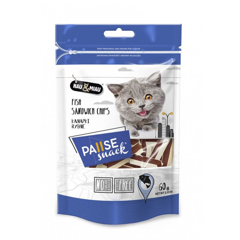 Hau&Miau skanėstai katėms žuvies sumuštiniai 60g