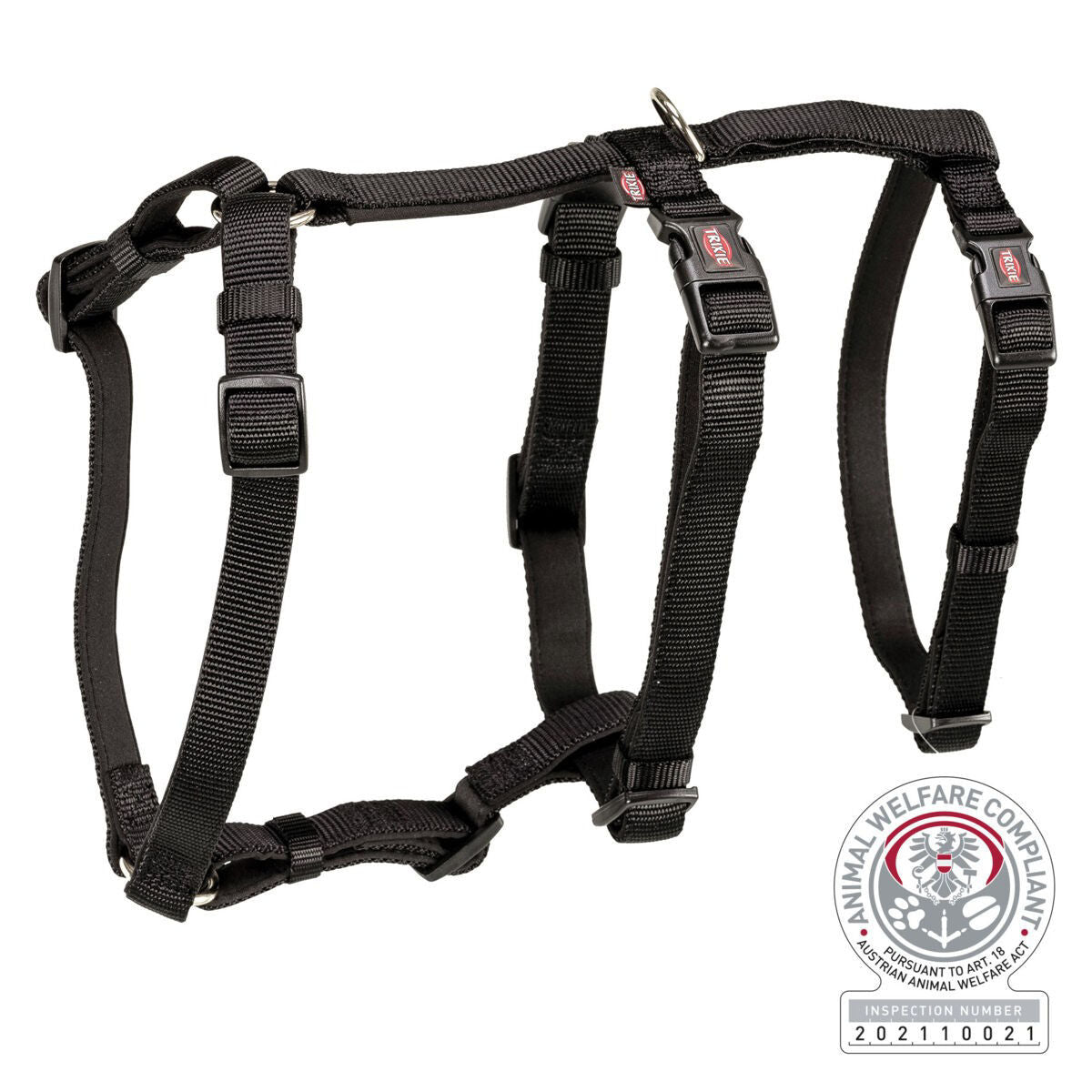 Trixie Panic petnešos su apsauga nuo nuo pabėgimo, M-L 50-75 cm-20 mm, juodos