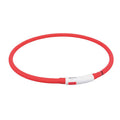 Trixie LED antkaklis USB, silikonas, XS-XL 70cm/10mm, raudonas