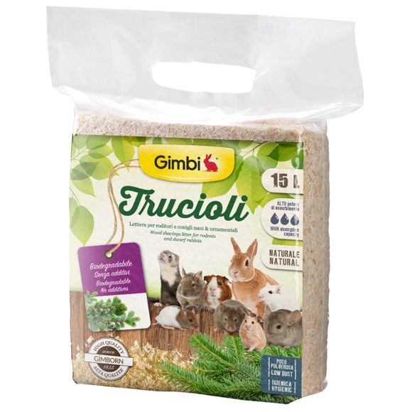 Gimbi natūralios pjuvenos graužikams ir triušiams