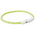 Trixie LED antkaklis USB, TPU/nailonas, L-XL 65cm/7 mm, žalias