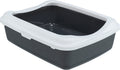 Trixie Classic kačių tualetas su kraštais 37x15x47cm, pilka/balta