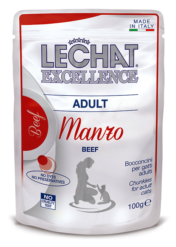 Lechat Exc. konservai suaugusioms katėms su jautiena 100g