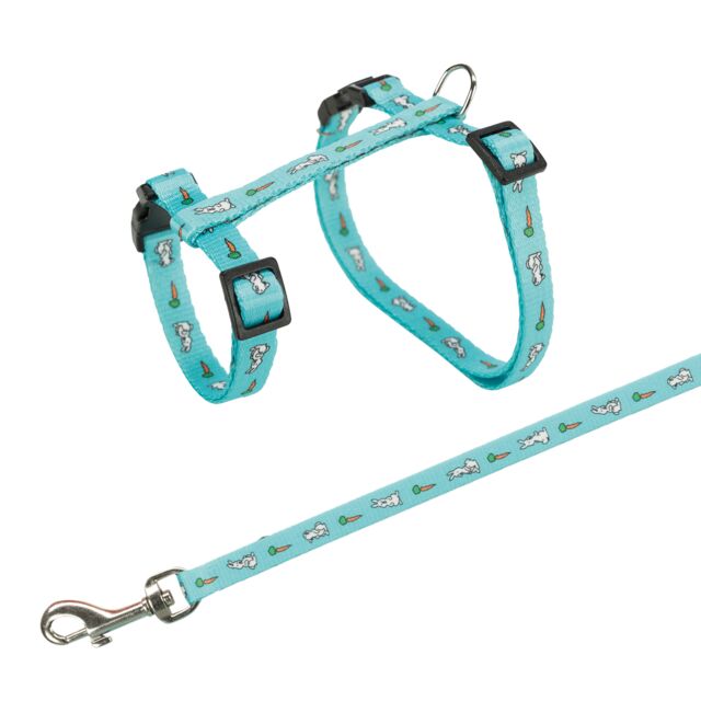 Trixie Petnešos su pavadėliu triušiams, 25–44cm/10mm, 1.25m
