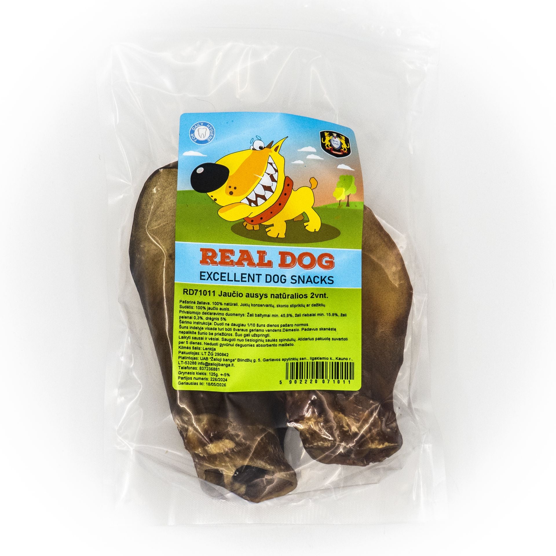 Real Dog jaučio ausys natūralios 2vnt.