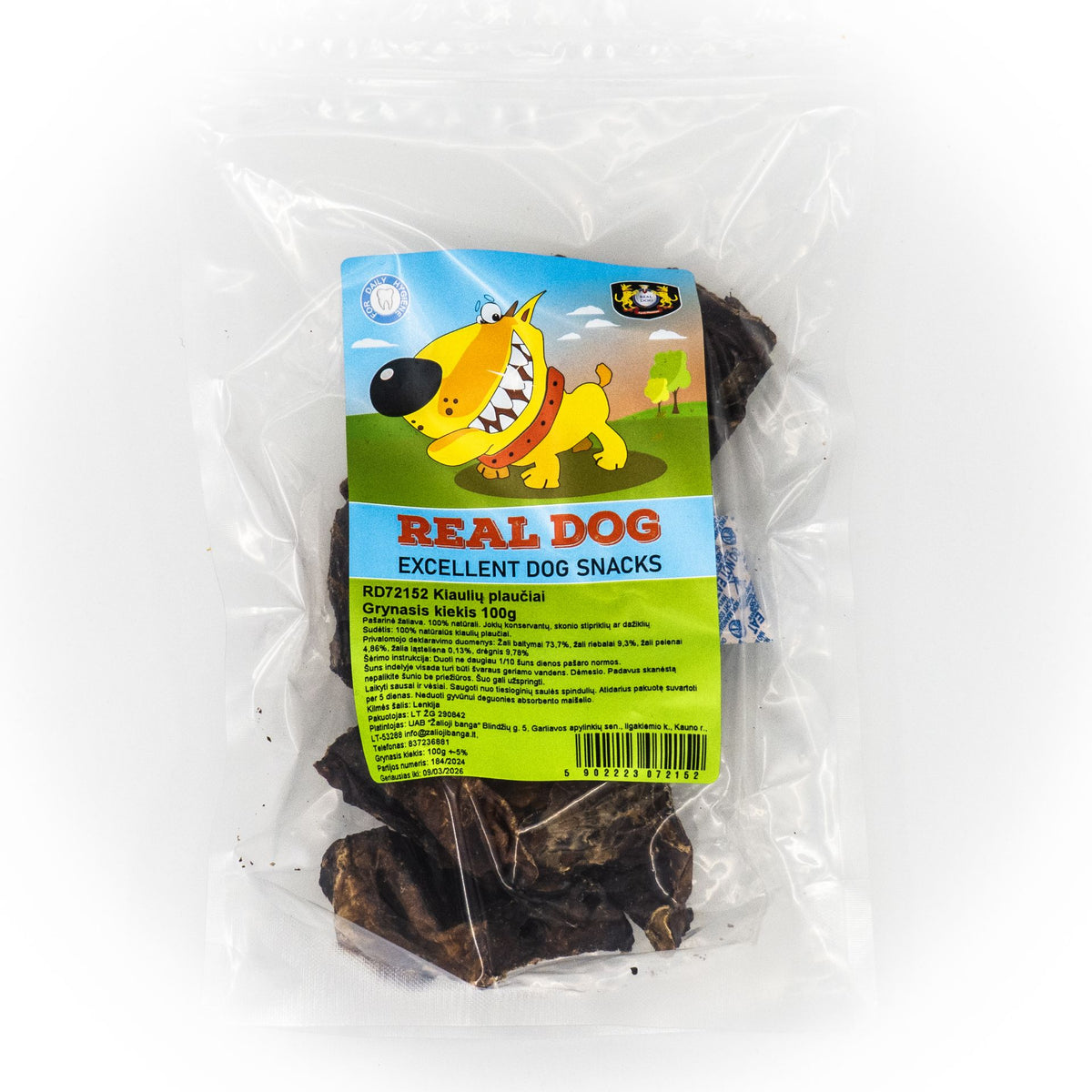 Real Dog kiaulių plaučiai 100g