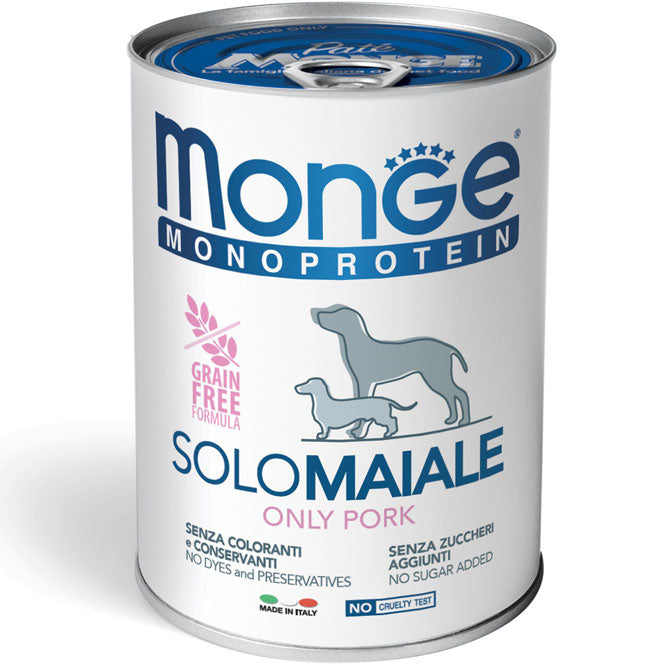 Monge Monoproteico "Solo" - Wet Dog Pate 100% pork