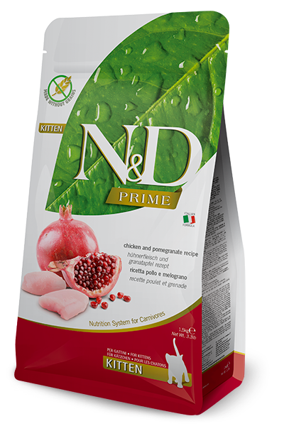 FARMINA N&D PRIME - CAT Dry Chicken&Pomegr KITTEN 1,5 kg