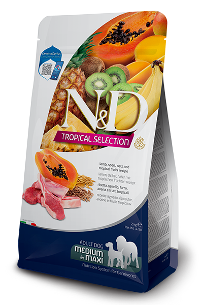 FARMINA N&D TROPICAL SELECTION - DOG Dry Lamb ADULT MED&MAX