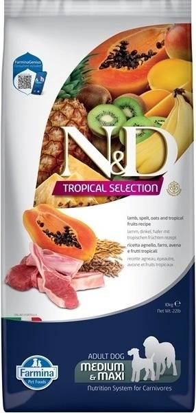 FARMINA N&D TROPICAL SELECTION - DOG Dry Lamb ADULT MED&MAX