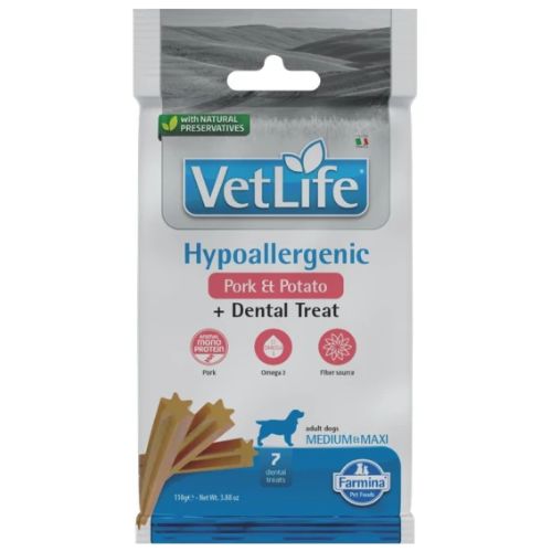 FARMINA VET LIFE - DOG TREAT - HYPOALLERGENIC Pork&Potato ADULT MED&MAX 100 g
