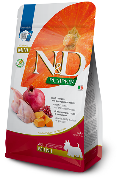 FARMINA N&D PUMPKIN - DOG Dry Quail&Pomegr ADULT MINI 2 kg