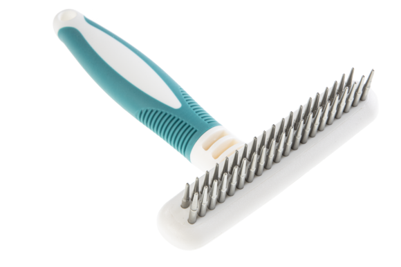 Gimdog Dematting Rake Double 11x16,5cm grėblys su 2 eil. stambių sukamų dantų