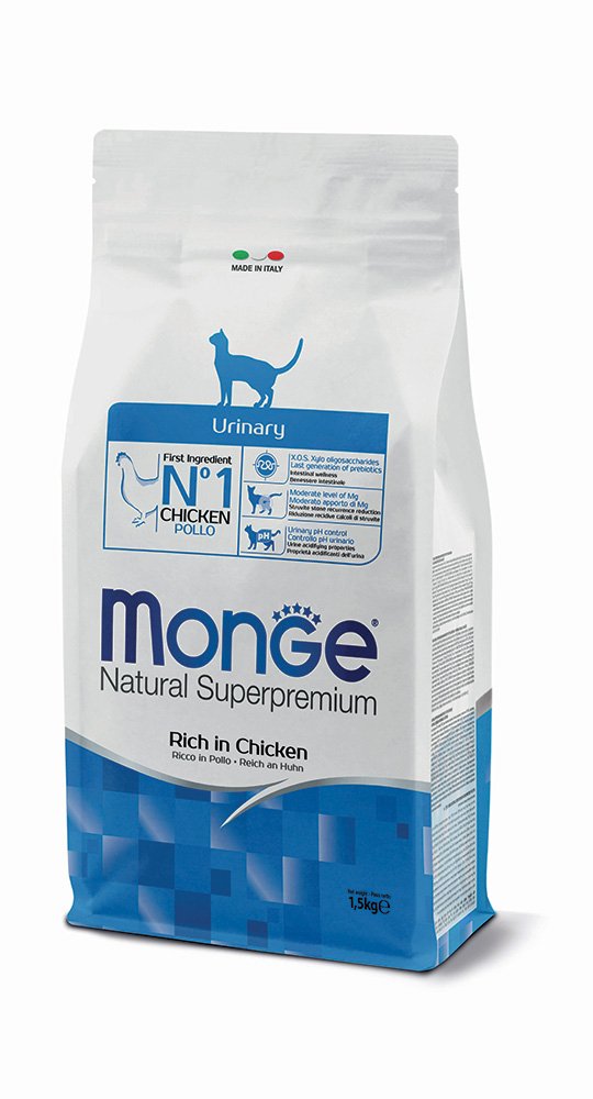 Monge Urinary Adult Urinary super premium sausas pašaras katėms su vištiena1,5kg