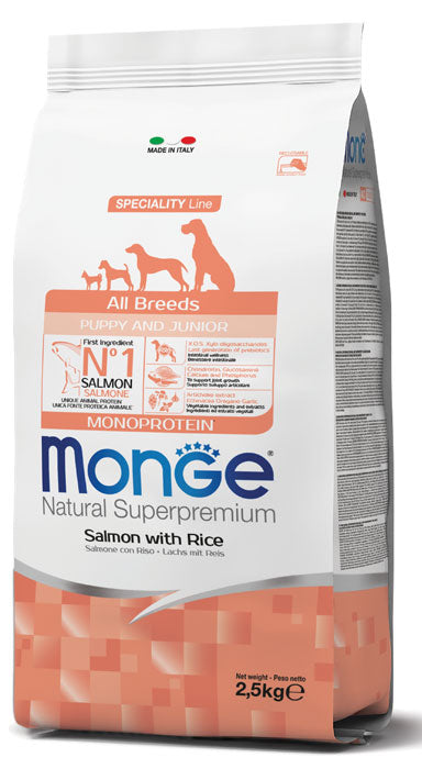 Monge puppy sausas pašaras (lašiša ir ryžiai) 12kg