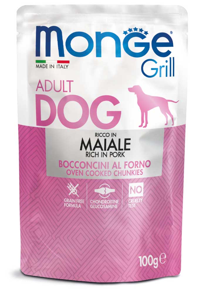 Monge Grill konservuotas pašaras šunims su kiauliena 100g