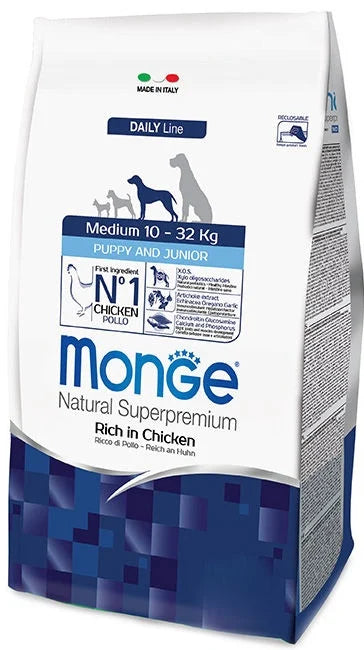 Monge medium puppy sausas pašaras (vištiena) 0,8kg