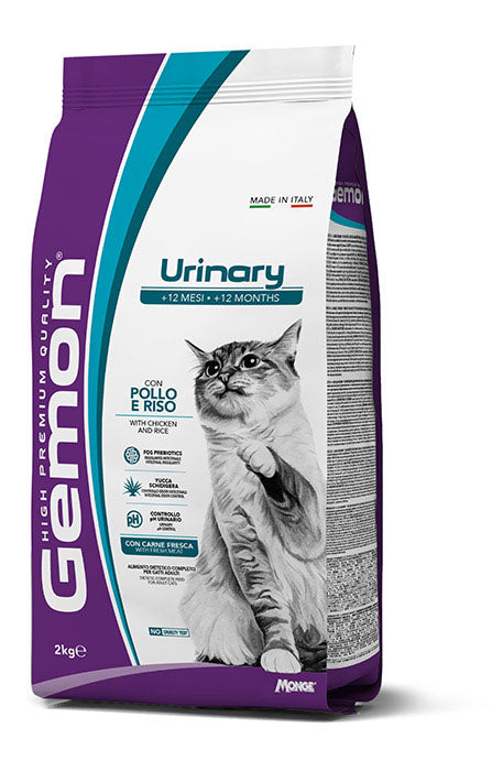 GEMON - Dry Cat Urinary su vištiena ir ryžiais suaugusioms katėms 2kg