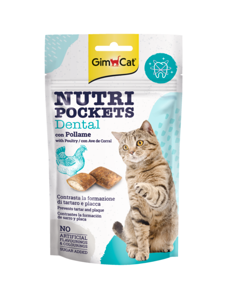 GimCat Nutri Pockets Dental skanėstai katėms 60g