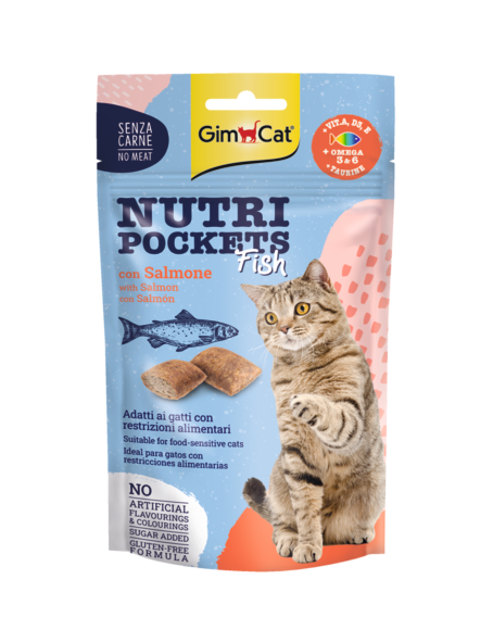 GIMCAT NUTRI POCKETS Fish with Salmon 60g