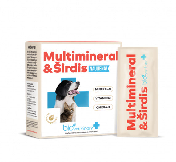 Bioveterinary Multimineral & Širdis maisto papildas augintiniams