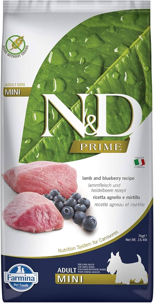 FARMINA N&D PRIME - DOG Dry Lamb&Blueberry ADULT MINI