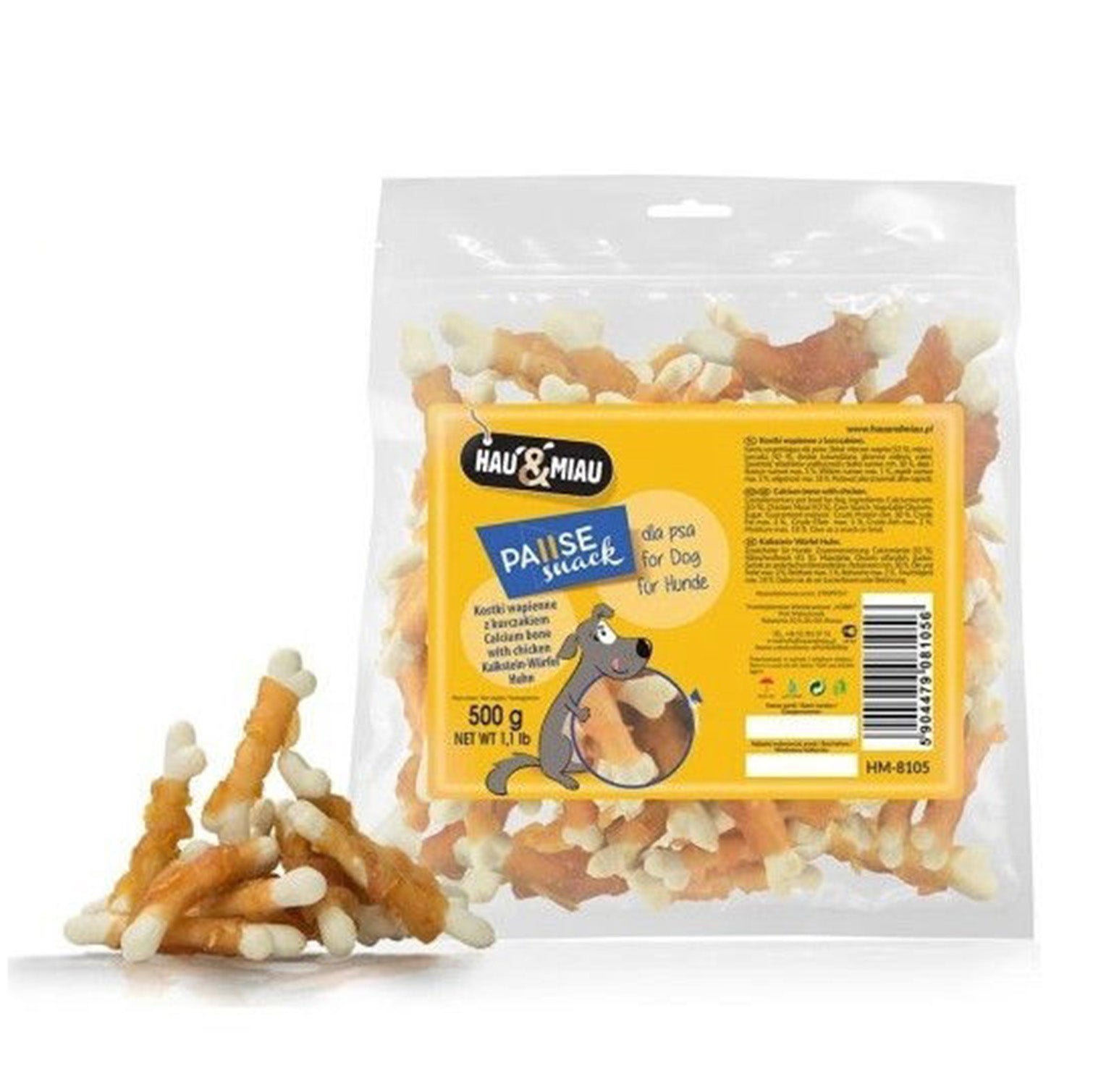 Hau&amp;Miau kalcio kauliukai 500g