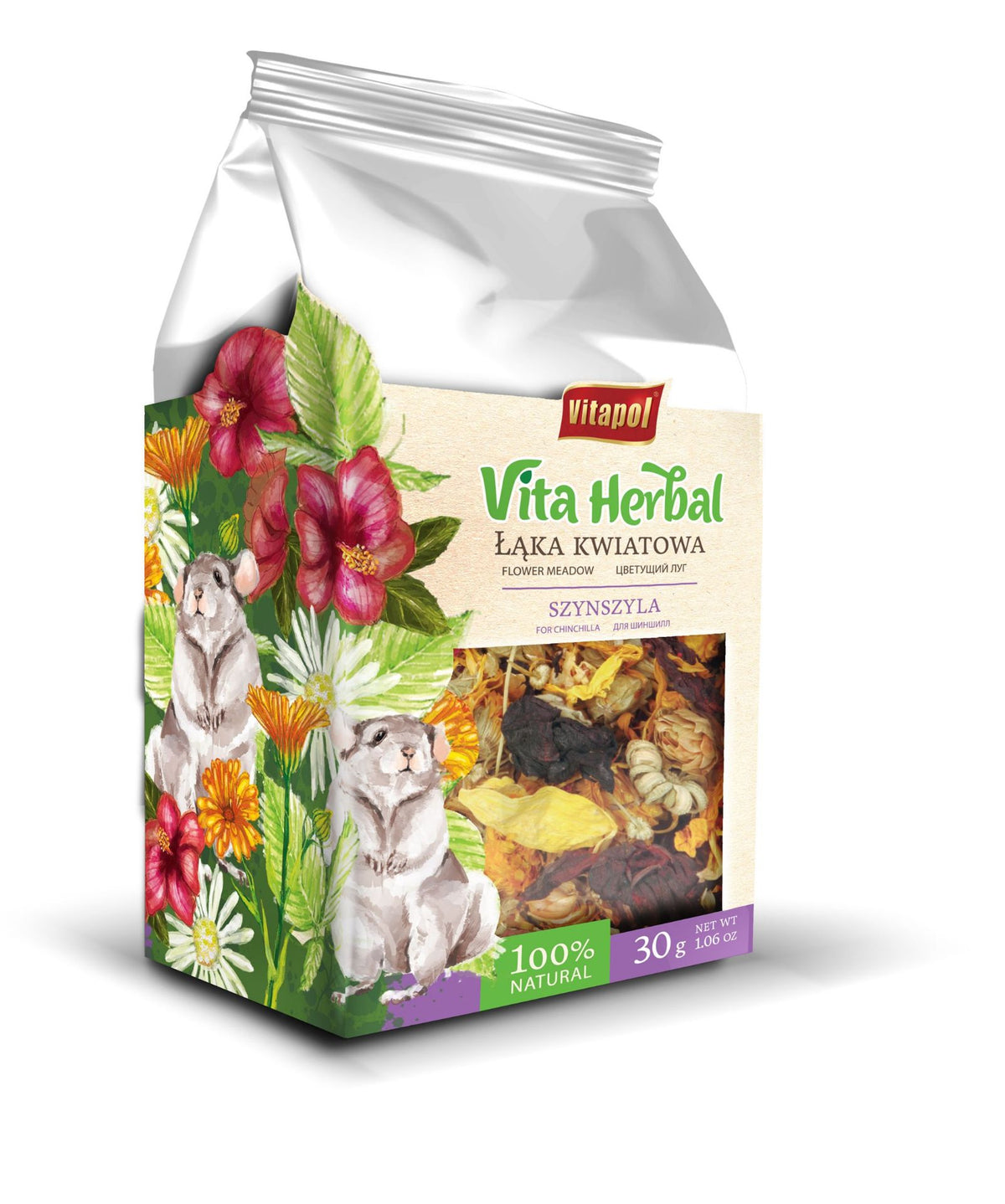 Vitapol Vita Herbal „Žydinti pieva“ šinšiloms 30g