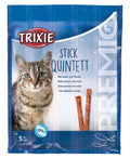 Trixie PREMIO Stick Quintett, salmon-trout, skanėstas katėms 5x5 g