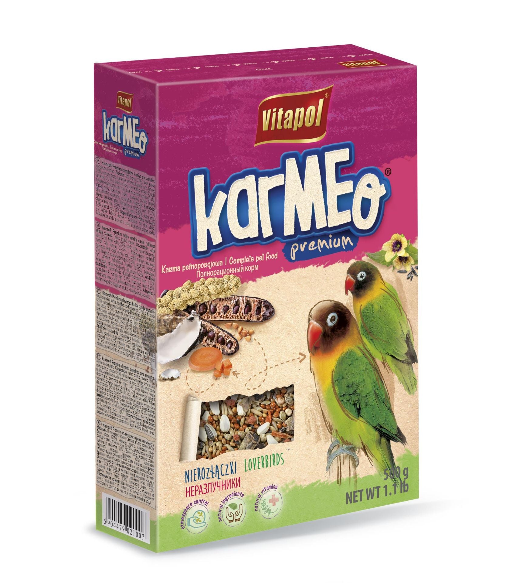 Vitapol visavertis lesalas Neišskiriamoms papūgėlėms 500g.
