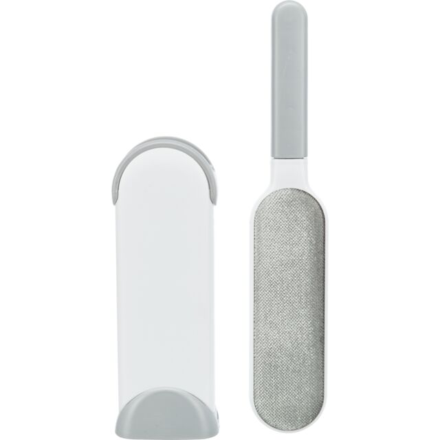 Trixie Pūkų surinkimo šepetys su talpa pūkams, 33 cm, baltas/pilkas