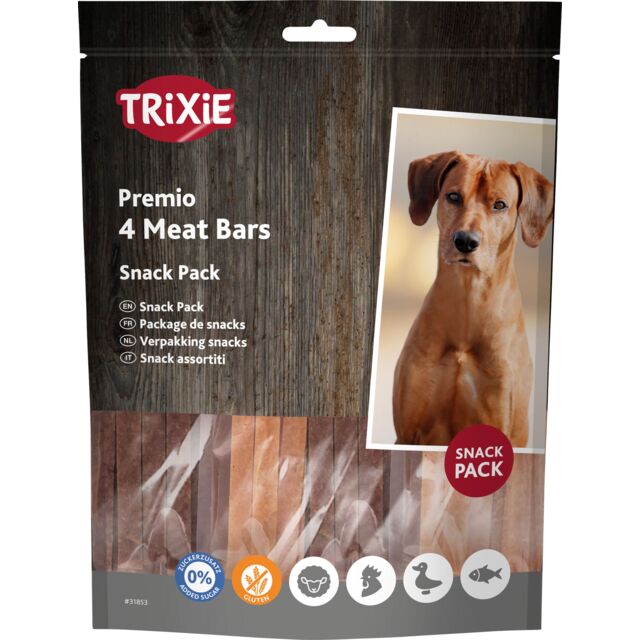 Trixie PREMIO 4 Meat Bars, vištiena/antiena/ėriena/lašiša, 4x100 g