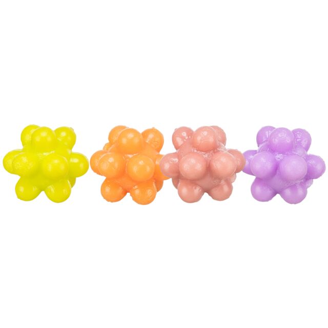 Trixie Kamuoliukų su iškilimais rinkinys, guma 3.5 cm, 4 vnt.