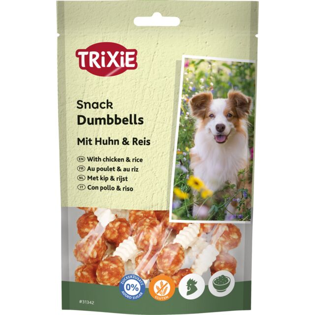 Trixie Denta Fun Chicken Chewing Hantelis, 100 g Skanėstas šuniui