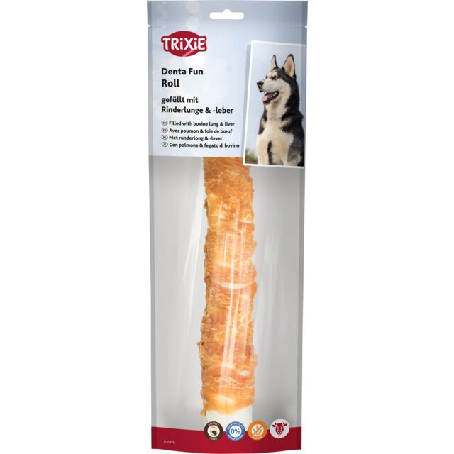 Trixie Denta Fun Kramtomasis ritinys su vištiena ir užpildu, 28 cm, 150 g
