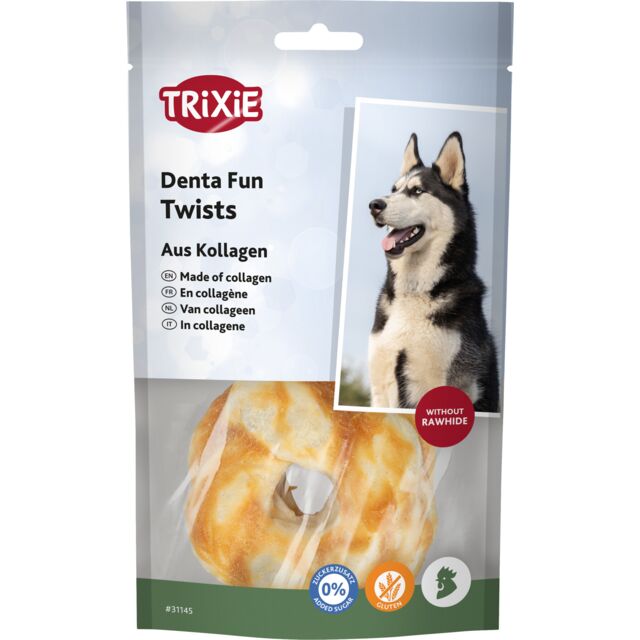 Trixie Denta Fun Riestainis, kolagenas su vištiena, 2x85g