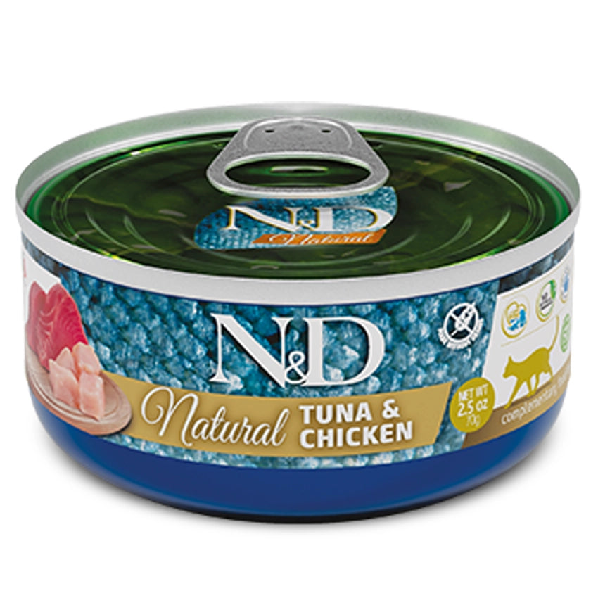 FARMINA N&D NATURAL - CAT Wet Tuna&Chicken ADULT 70 g