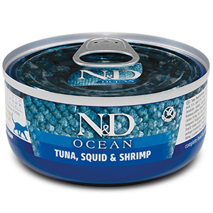 FARMINA N&D OCEAN - CAT Wet Tuna Squid&Shrimp ADULT 70 g
