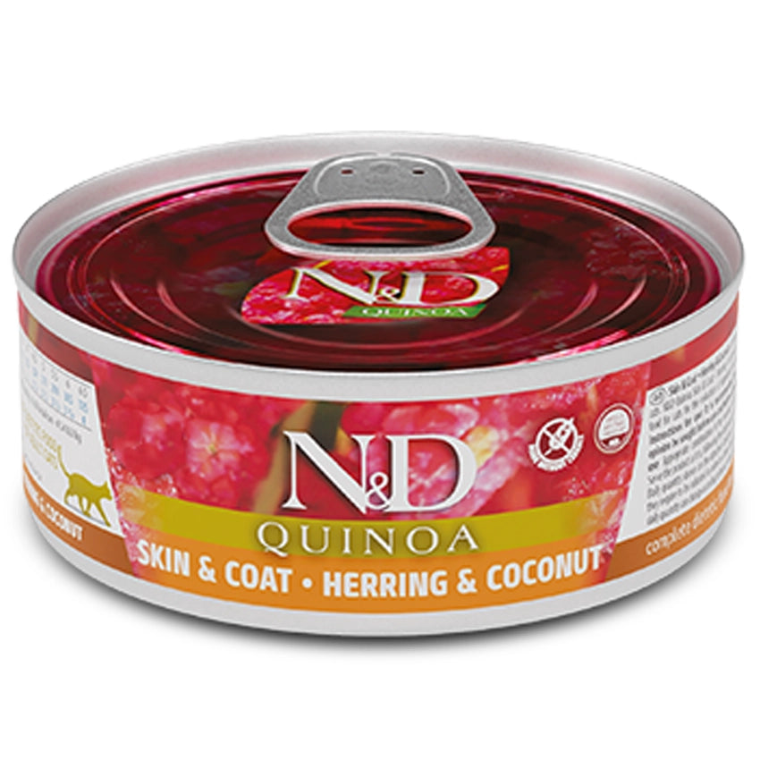 FARMINA N&D QUINOA - CAT Wet Herring&Coconut ADULT 80 g